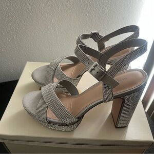 Elegant Silver Women's Heels